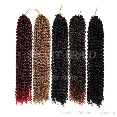 Passion Twist Hair 18 Inch Water Wave Synthetic Braids For Passion Twist Crochet Braiding Hair Goddess Locs Long Bohemian Locs